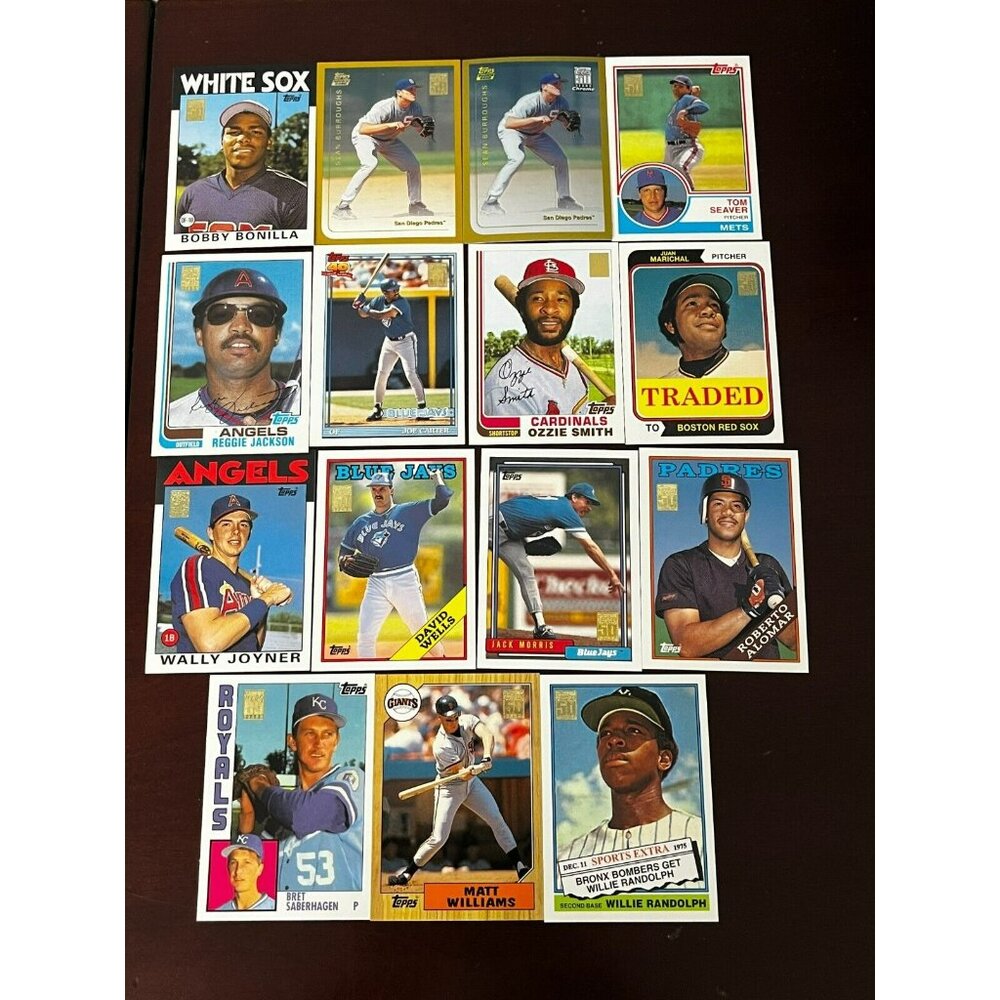 2001 Topps 50th Anniversary Lot Of 16 Reprint Cards Jackson Smith Deion